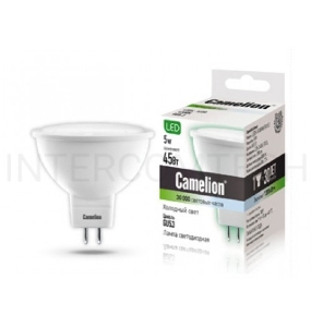 Лампа светодиодная CAMELION LED5-S108/845/GU5.3  5Вт 220В GU5.3 4500К