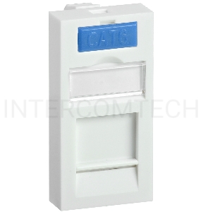 Вставка ITK CS6-11M со шторкой 22.5x45 1xKeystone пластик белый (упак.:1шт)