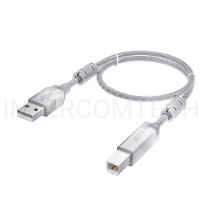 Кабель GCR PROF 0.75m USB 2.0, AM/BM, прозрачный, ферритовые кольца, 28/24 AWG, экран, армированный, морозостойкий, GCR-52421 GCR Кабель PROF 0.75m USB 2.0, AM/BM, прозрачный, ферритовые кольца, 28/24 AWG, экран, армированный, морозостойкий, GCR-52421