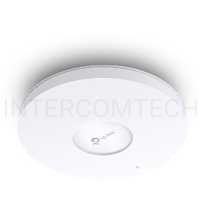 Потолочная точка доступа TP-Link EAP653 AX3000 Ceiling Mount Dual-Band Wi-Fi 6 Access Point, 1?1Gbps RJ45 Port, 574Mbps at  2.4 GHz + 2402 Mbps at 5 GHz, 802.3at POE, 2?Internal Antennas
