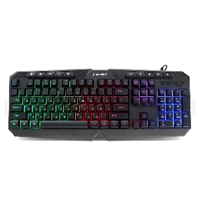 Клавиатура с подсветкой Gembird KB-G420L, USB, черный, 114 кл., м/медиа, Rainbow, кабель 1.5м