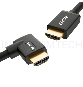 Кабель GCR 3.0m HDMI 2.0, M/M правый угол, черный, HDR 4:2:2, Ultra HD, 4K 60 fps 60Hz/5K*30Hz, 3D, AUDIO, 18.0 Гбит/с, 28/28 AWG, GCR-52323