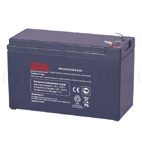 Батарея Powercom PM-12-9.0 (12V 9Ah) клемма T2(250)/T1(187)