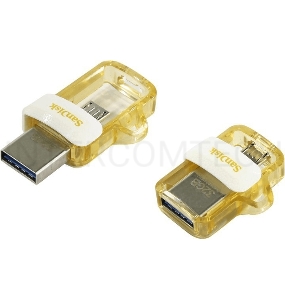 Флеш Диск 32GB SanDisk Ultra Android Dual Drive OTG, m3.0/USB 3.0, White-Gold