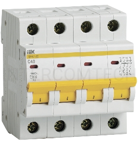 Авт. выкл. Iek MVA20-4-040-C ВА47-29 4Р 40А 4,5кА х-ка С ИЭК