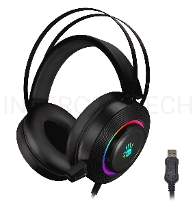 Наушники с микрофоном A4 Bloody G521 черный 2.3м мониторные USB оголовье (G521 (BLACK))