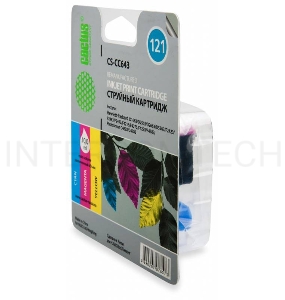 Картридж струйный Cactus CS-CC643 многоцветный для №121 HP DeskJet D1663/D2563/F2423F4275/F4283 (12m