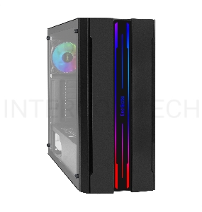 Корпус Miditower ExeGate EVO-5020-NPX500 (ATX, 500NPX 12см, с окном, 1*USB+1*USB3.0, HD аудио, 1 вент. 12см с RGB подсветкой)