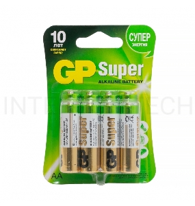 Батарейка GP 15A-CR8 Super Alkaline 15A LR6,  8 шт AA (8шт. в уп-ке)