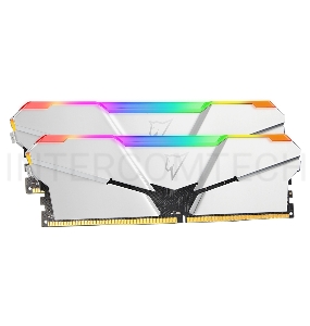 Модуль памяти DDR4 Netac Shadow RGB 16GB (2x8GB) 3600MHz CL18 1.35V / NTSRD4P36DP-16SC / Silver / with radiator