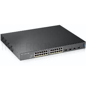Коммутатор ZYXEL XGS2210-28HP, 24 port Gigabit L2 managed PoE+ switch, 375 Watt, 4x 10G