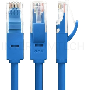 Патч-корд Greenconnect прямой 3.0m, UTP кат.5e, синий, позолоченные контакты, 24 AWG, литой, GCR-LNC01-3.0m, ethernet high speed 1 Гбит/с, RJ45, T568B Greenconnect Патч-корд прямой 3.0m, UTP кат.5e, синий, позолоченные контакты, 24 AWG, литой, GCR-LNC01-3
