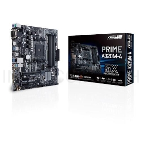 Материнская плата Asus PRIME A320M-A Soc-AM4 AMD A320 4xDDR4 mATX AC`97 8ch(7.1) GbLAN RAID+VGA+DVI+HDMI