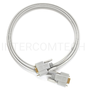 Кабель Greenconnect 0.5m 0-модемный COM линковочный, DB9/DB9  9F/9F, серый, 30 AWG, GCR-DB901-0.5m