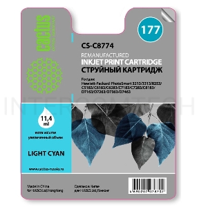 Картридж струйный Cactus CS-C8774 светло-голубой для №177 HP PhotoSmart 3213/3313/8253/C5183/C6183 (