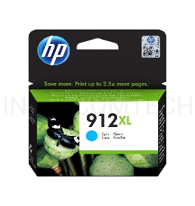 Картридж струйный HP 912 3YL81AE голубой (825стр.) для HP OfficeJet 801x/802x