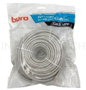 Патч-корд Buro Basic UTP 4 пары cat6 CCA molded 30м серый RJ-45 (m)-RJ-45 (m)