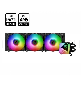 Система водяного охлаждения MSI MAG CORELIQUID C360 / 3x120mm, PWM, ARGB / 306-7ZW2R31-813