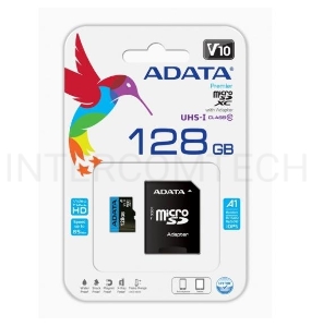 Флеш карта ADATA MICRO SDXC 128GB W/AD. AUSDX128GUICL10A1-RA1