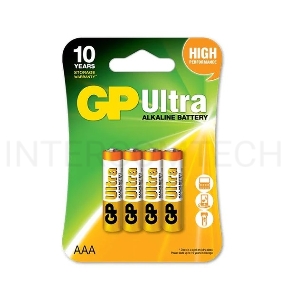 Батарейка GP 24AU-U4 Ultra Alkaline 24AU LR03,  4 шт AAA (4шт. в уп-ке)