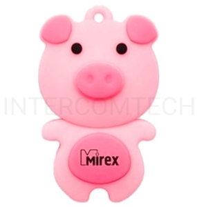 Флэш Диск 8GB Mirex Pig, USB 2.0, Розовый