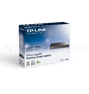 Сетевое оборудование TP-Link SMB TL-SG2008 8-port Pure-Gigabit Desktop Smart Switch, 8 10/100/1000Mbps RJ45 ports, Tag-based VLAN, STP/RSTP/MSTP, IGMP V1/V2/V3 Snooping, DHCP Filtering, 802.1P Qos, Rate Limiting, Voice VLAN, 