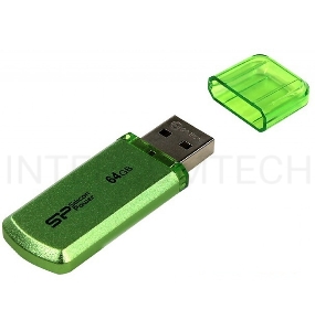 Флеш Диск Silicon Power 64Gb Helios 101 SP064GBUF2101V1N USB2.0 зеленый