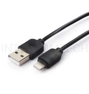 Кабель USB Гарнизон GCC-USB2-AP2-6 AM/Lightning, для iPhone5/6/7, IPod, IPad, 1.8м, черный, пакет