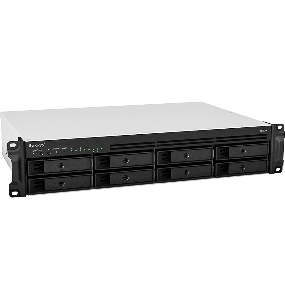 Сетевое хранилище Synology Rack 2U, QC2.2GHzCPU/4GbDDR4(upto32)/RAID0,1,5,6,10/upto 8 hot plug HDDs SATA(3,5'or2,5')(upto 12 with RX418)/2xUSB3.2/1eSATA/iSCSI/4xGbE(+1Expslot)/2xIPcam(upto 40)/2xPS/norail