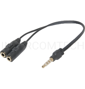 Переходник Defender Headset Jack 2*3.5jack—3.5 4pin jack 0,15м