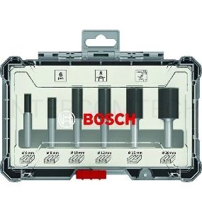 Набор фрез по дер. Bosch 2607017466 d(посад.)=8мм (фрезеры) (упак.:6шт)