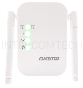 Повторитель беспроводного сигнала Digma D-WR310 10/100BASE-TX белый (упак.:1шт)