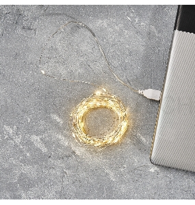 Гирлянда «Роса» 10 м, 100 LED, USB, теплое белое свечение NEON-NIGHT