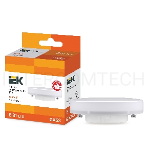 Лампа Iek LLE-T80-8-230-30-GX53 светодиодная ECO T75 таблетка 8Вт 230В 3000К GX53 IEK