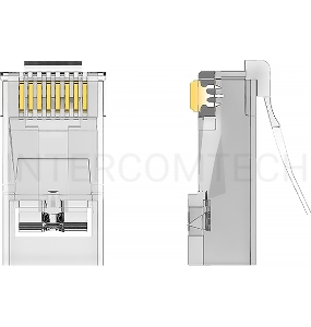 Коннектор Vention RJ45 (8p8c), FTP cat. 5e, под витую пару, экранированный (10шт.)