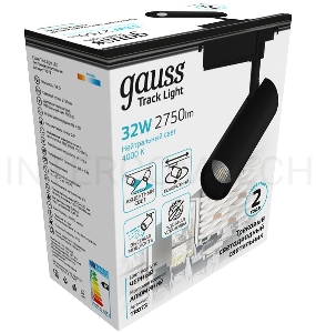 Система трековая Gauss TR073 32Вт 4000K цв.св.:белый нейтральный черный
