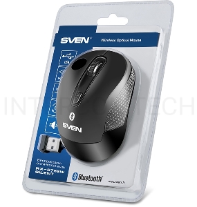 Беспроводная мышь SVEN RX-575SW чёрная (бесш. кл., Bluetooth, 2,4 GHz, 3+1кл. 800-1600DPI, блист.) Беспроводная мышь SVEN RX-575SW чёрная (бесш. кл., Bluetooth, 2,4 GHz, 3+1кл. 800-1600DPI, блист.)