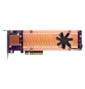 Плата расширения QNAP QM2-4S-240 Quad M.2 SATA SSD expansion card; supports up to four M.2 2280 formfactor M.2 SATA SSDs; PCIe Gen2 x4 host interface; Low-profile bracket pre-loaded, Low-profile flat and Full-height are bundled