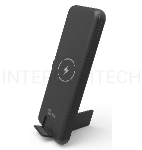 Мобильный аккумулятор Cactus CS-PBFSQT-10000 Li-Pol 10000mAh 3A+3A черный 1xUSB беспроводная зарядка