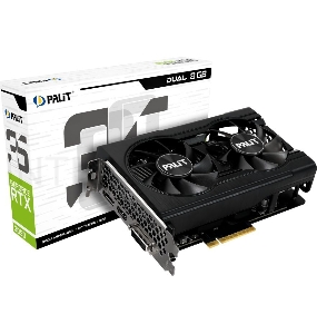 Видеокарта Palit PA-RTX3050 DUAL GDDR6 128bit 1552/14000 Display Port х 1, HDMI х 1, DVI х 1 HDCP Ret
