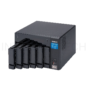 Сетевое хранилище без дисков SMB QNAP TVS-672XT-i3-8G 6-Bay NAS, Intel Core i3-8100T 4-core 3.1 GHz Processor, 8GB DDR4 RAM (max 32GB RAM), 6x 2.5