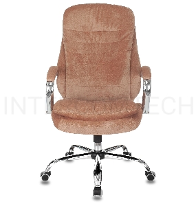 Кресло руководителя Бюрократ T-9950SL Fabric светло-коричневый Velvet 90 крестовина металл хром