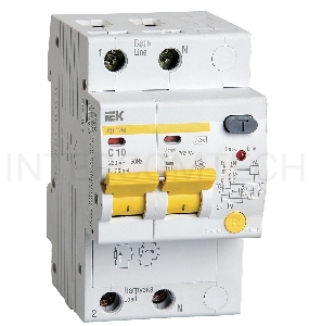 Iek MAD12-2-010-C-030 Диф.автомат АД12М 2Р С10  30мА ИЭК
