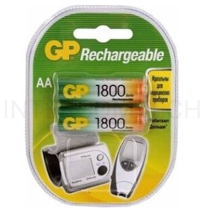 Аккумулятор GP Rechargeable NiMH 180AAHC 1800mAh AA (2 шт. в уп-ке)