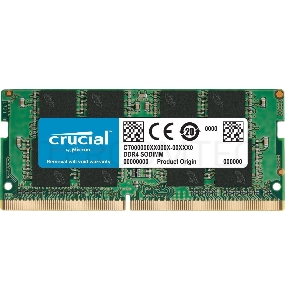 Модуль памяти Crucial DRAM 8GB DDR4 3200 MT/s (PC4-25600) CL22 SR x8 Unbuffered SODIMM 260pin, EAN: 649528790095.(RCISCT8G4SFS832A)(CT8G4SFS832A)