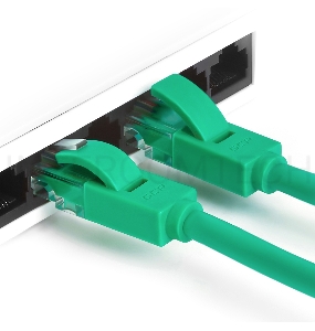 Патч-корд Greenconnect Патч-корд UTP прямой 3 m AWG24 кат.5е,  RJ45,  медь, литой (Зеленый), пластик пакет (GCR-LNC05-3.0m)