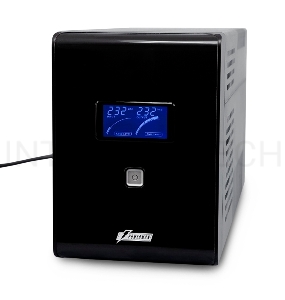 Источник бесперебойного питания Powerman Smart Sine 2000VA/1400W, 220V, Line-Interactive, LCD, Tower, Out: 4xShuko, Black*SmartSine2000