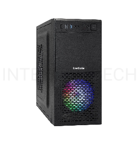 Корпус Minitower ExeGate mEVO-7807-NPX400 (mATX, БП 400NPX 12см, 1*USB+1*USB3.0, черный 1x12см с RGB подсветкой)