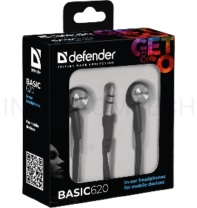 Наушники Defender Наушники вставки Basic 620 черный 63620