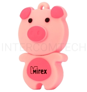 Флеш Диск 16GB Mirex Pig, USB 2.0, Розовый